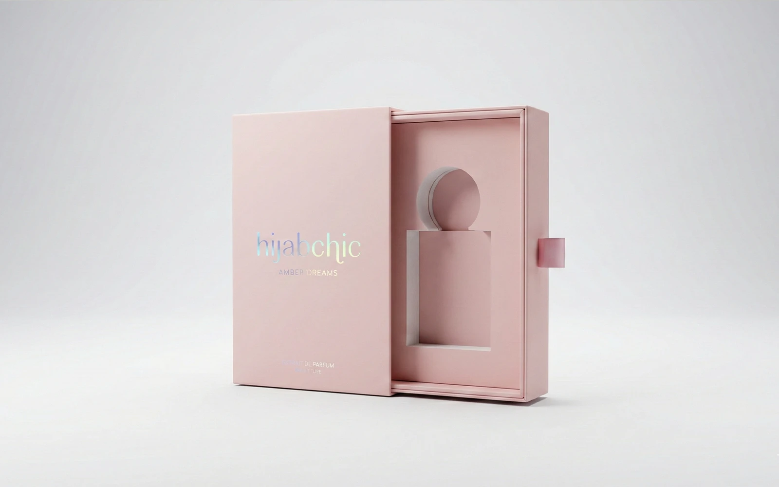 Essentials Box Holografik Feminin - Kemasan Parfum Elegan D'ArtBox